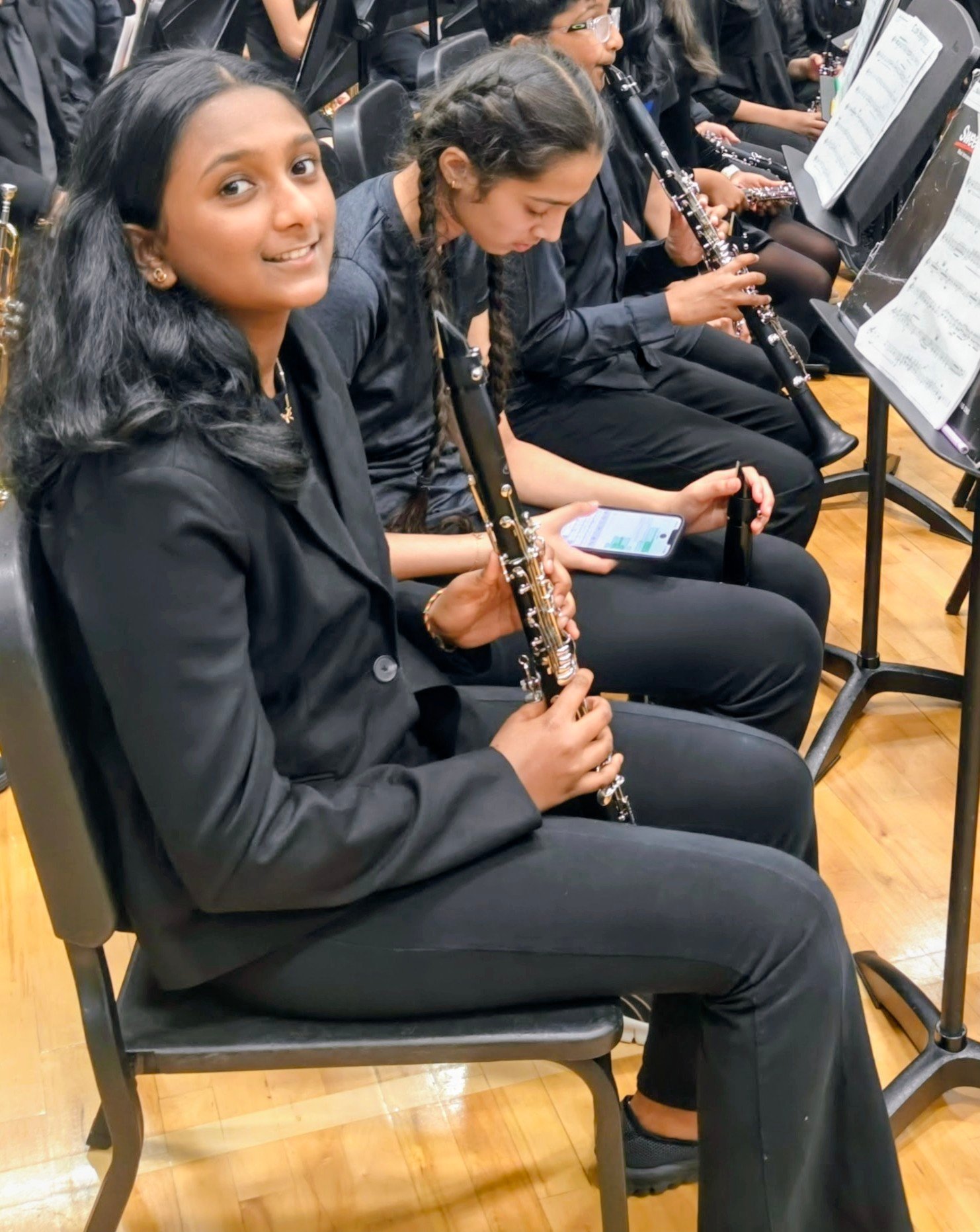 Symphonic band clarinet performance